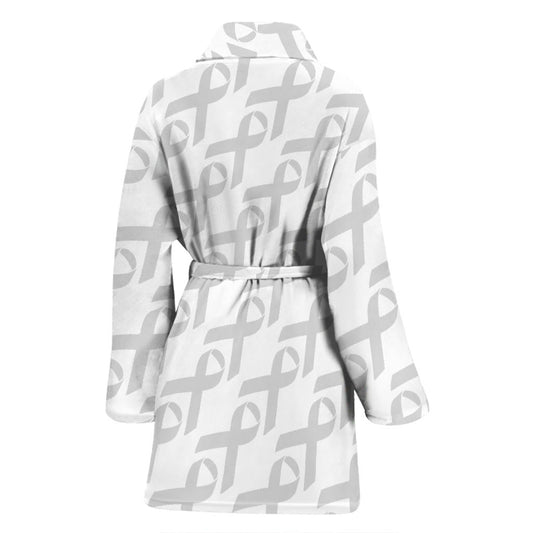 Brain cancer Pattern Print Design 02 Women Bathrobe