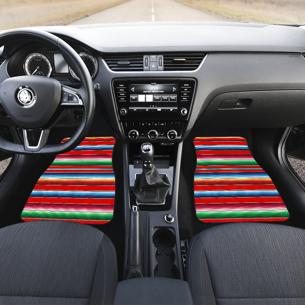 Serape Print Car Floor Mats Front Back