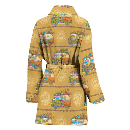 Hippie Van Print Design LKS304 Women Bathrobe