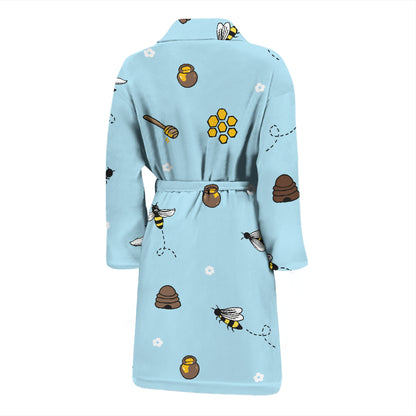 Honey Bee Print Design LKS307 Men Bathrobe