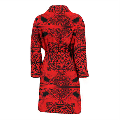 Bandana Red Print Design LKS304 Men Bathrobe