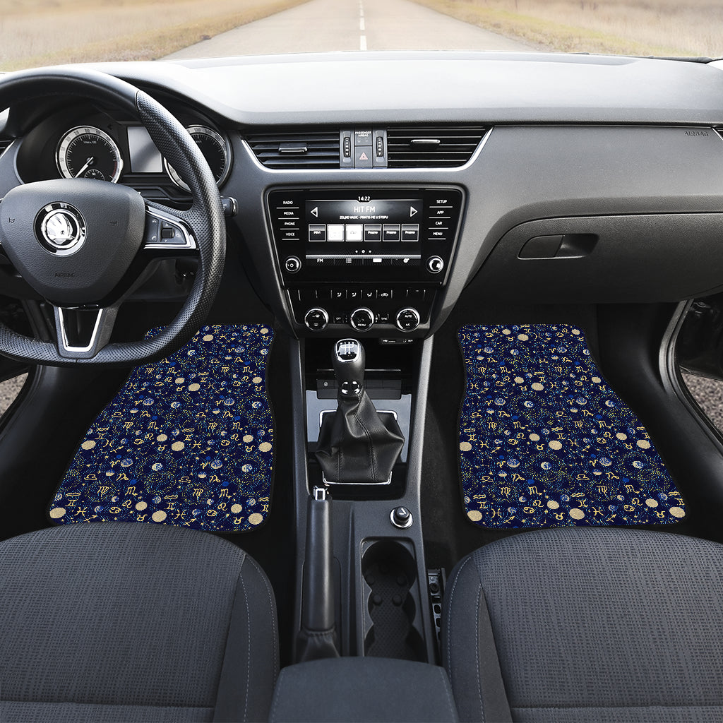 ZodiacThemed Design Print Car Floor Mats Front Back