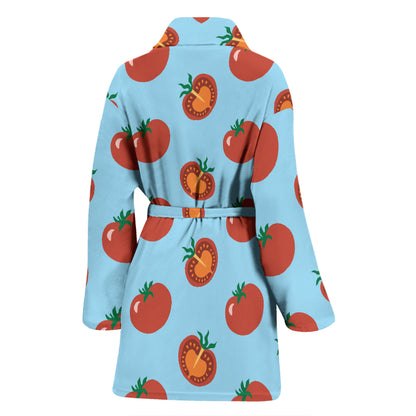 Tomato Print Design LKS304 Women Bathrobe