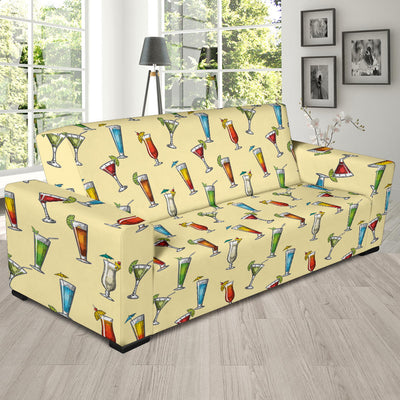 Cocktail Pattern Print Design 02 Sofa Slipcover