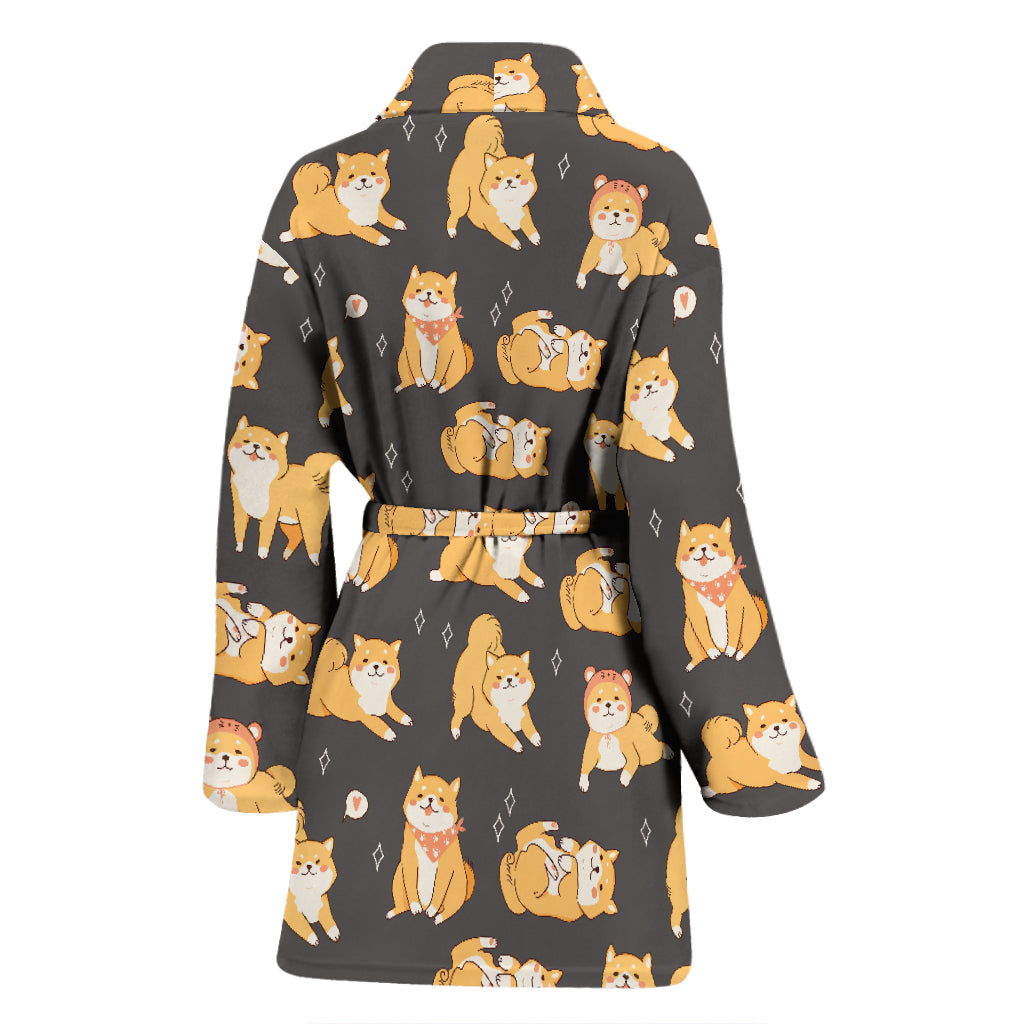 Shiba Inu Print Design LKS309 Women Bathrobe