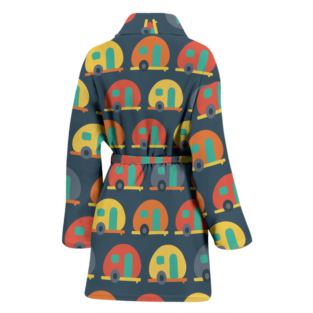 Camper Pattern Print Design 02 Women Bathrobe