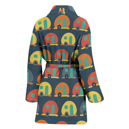 Camper Pattern Print Design 02 Women Bathrobe