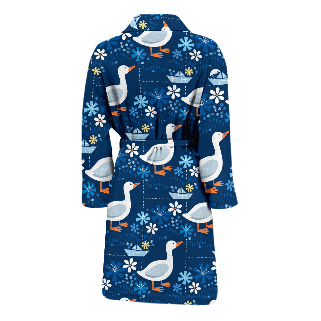 Goose Print Design LKS405 Men Bathrobe