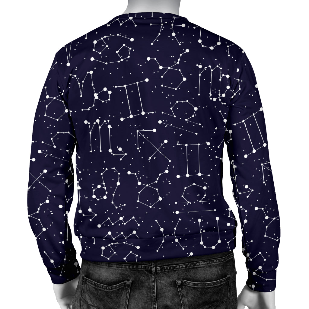Zodiac Pattern Design Print Men Long Sleeve Sweatshirt