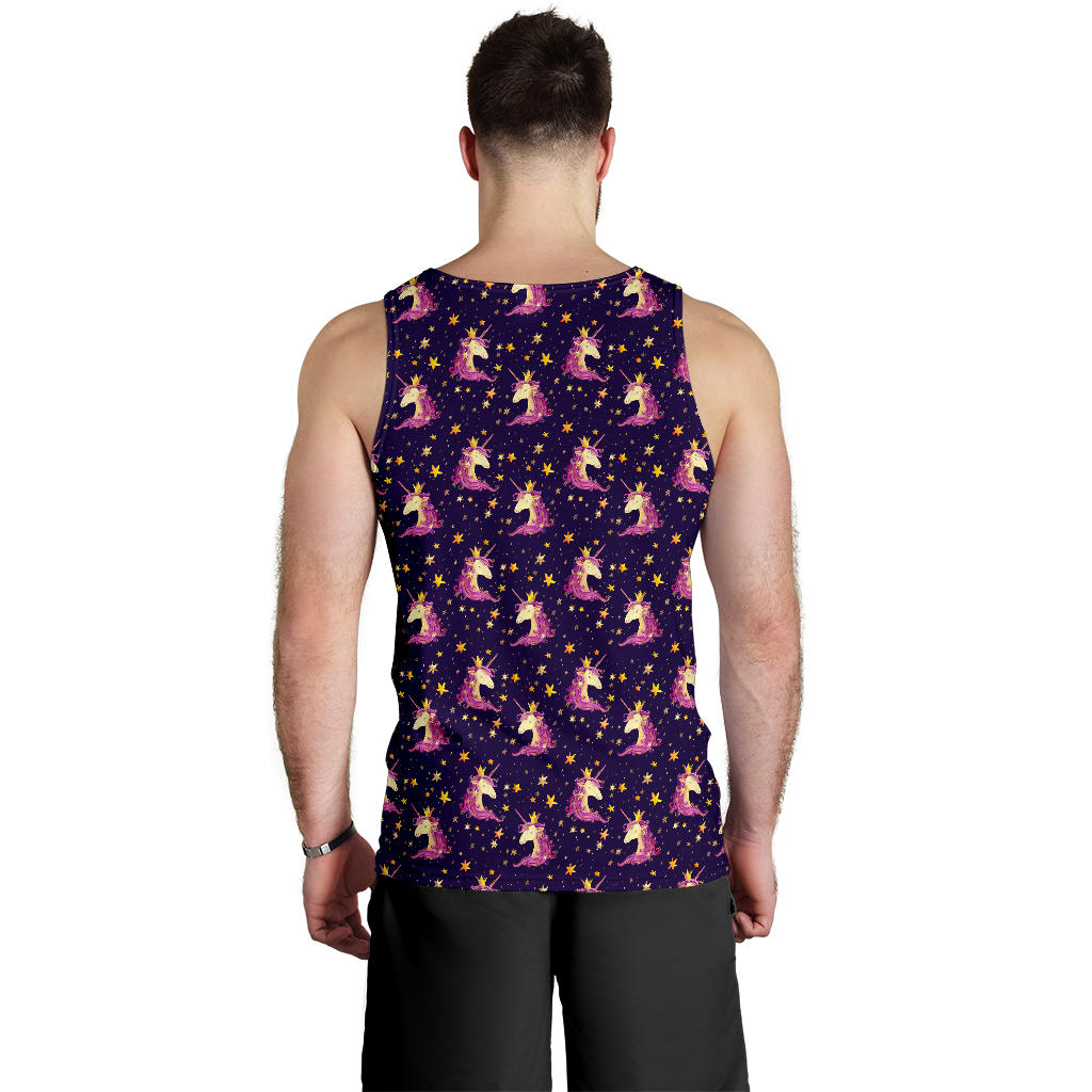 Unicorn Princess Star Sparkle Men Tank Top