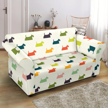 Scottish Terriers Print Design LKS305 Loveseat Couch Slipcover