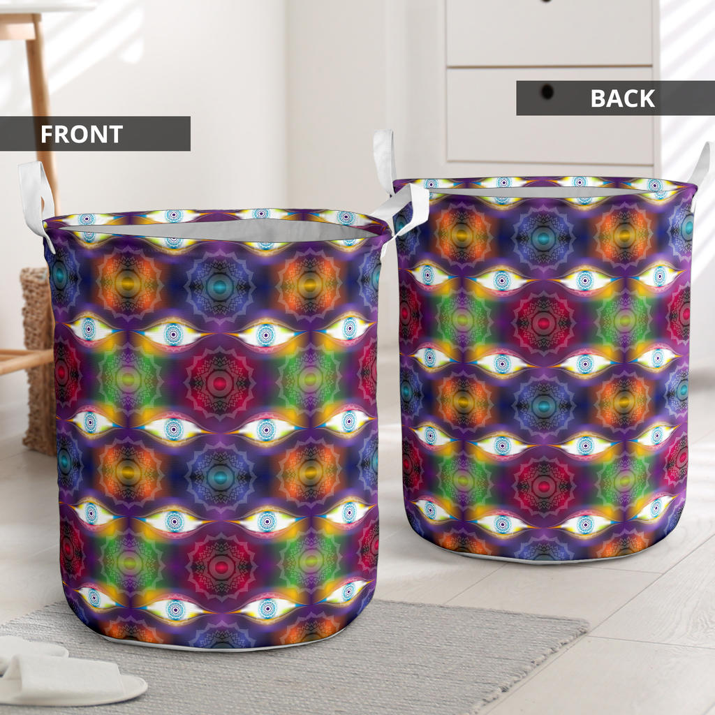 Chakra Eye Print Pattern Laundry Basket