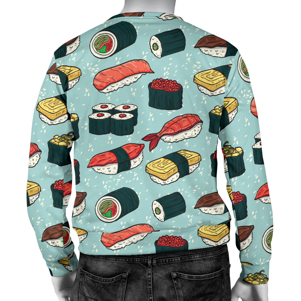 Sushi Pattern Design Men Long Sleeve Sweatshirt