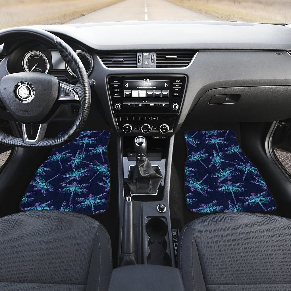 Dragonfly Hand Drawn Style Print Car Floor Mats Front Back