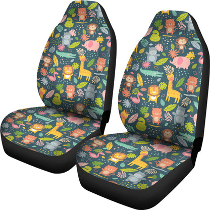 Safari Animal Cartoon Print Design LKS305 Car Seat Covers