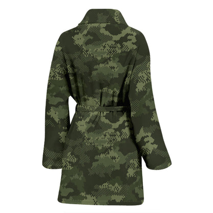 Army Camouflage Pattern Print Design 02 Women Bathrobe