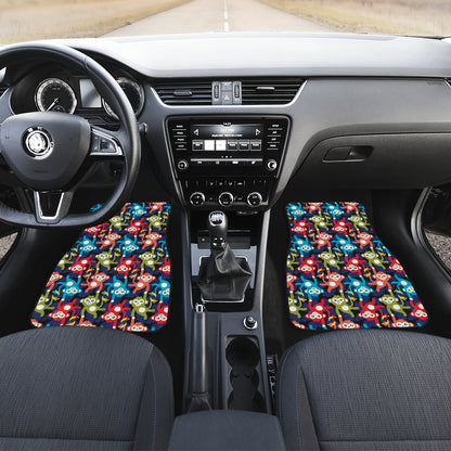 Monkey Colorful Design Themed Print Car Floor Mats Front Back