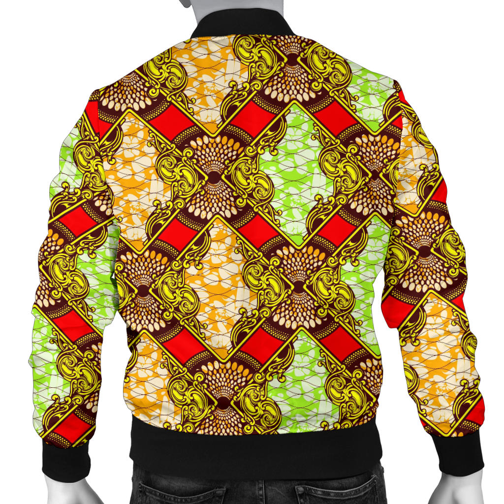 African Classic Print Pattern Men Bomber Jacket