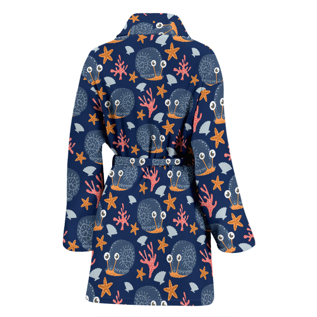 Snail Print Design LKS402 Women Bathrobe