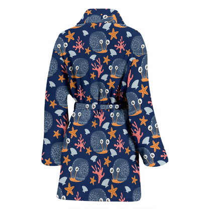 Snail Print Design LKS402 Women Bathrobe