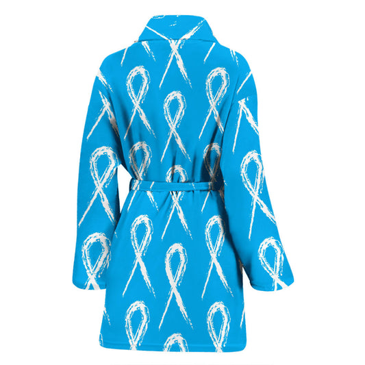 Prostate cancer Pattern Print Design A03 Women Bathrobe