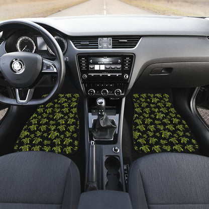 Green Tribal Turtle Polynesian Themed Car Floor Mats Front Back