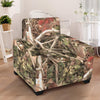 Camouflage Realistic Tree Authumn Print Armchair Slipcover