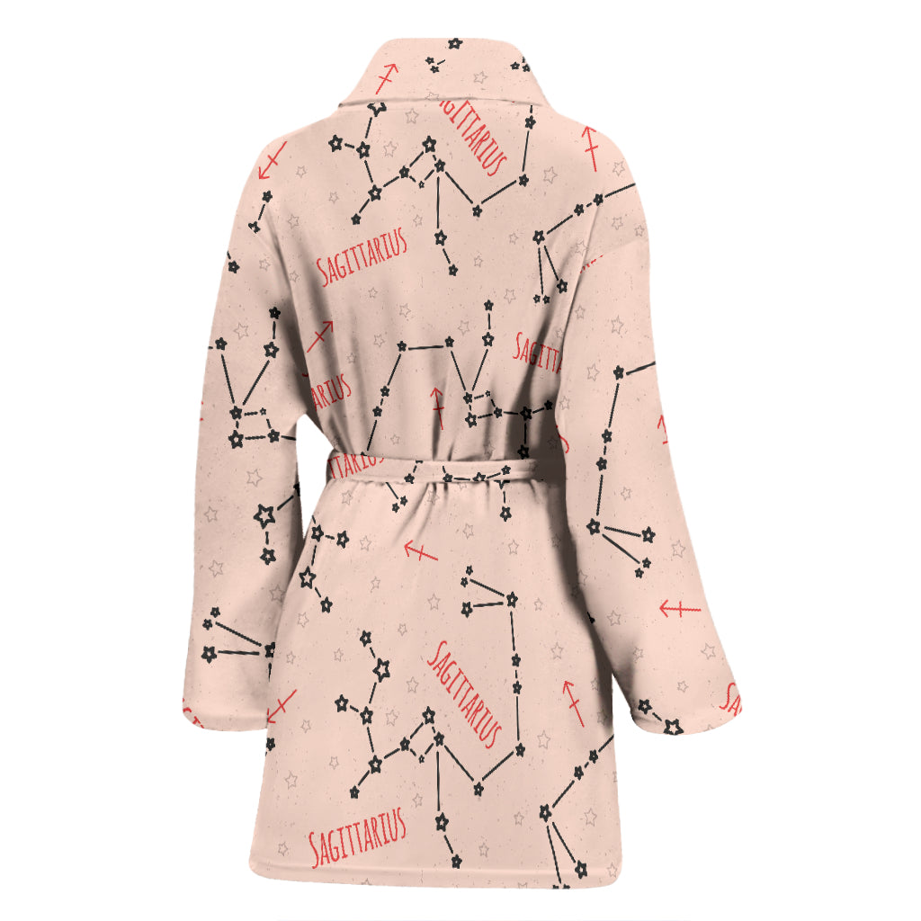 Sagittarius Star Print Design LKS302 Women Bathrobe