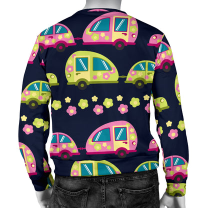 Camper Cute Camping Design No 3 Print Men Long Sleeve Sweatshirt