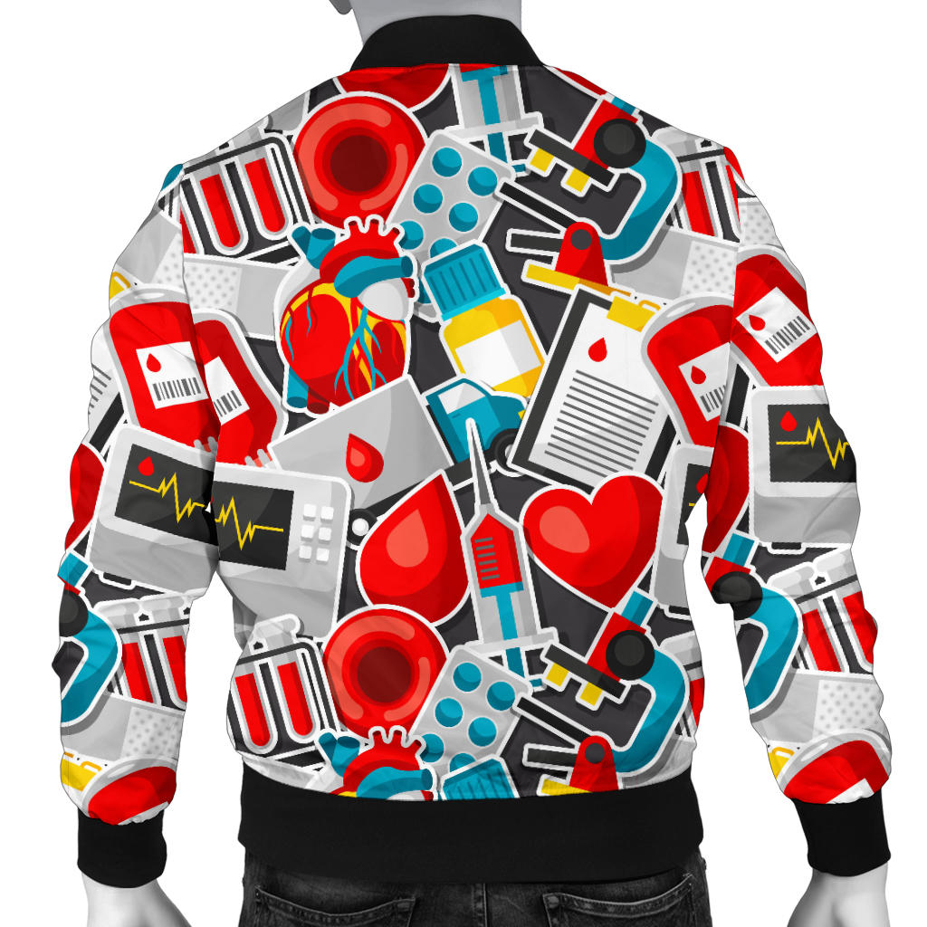Phlebotomist Medical Themed Men Bomber Jacket
