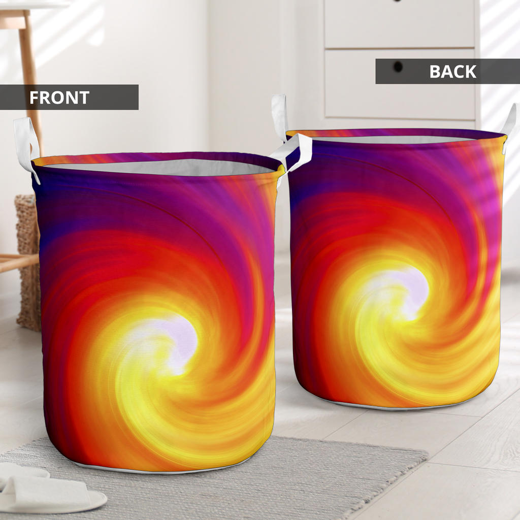 Vortex Twist Swirl Flame Themed Laundry Basket