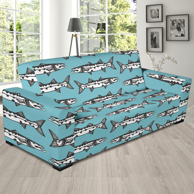 Barracuda Pattern Print Design 03 Sofa Slipcover