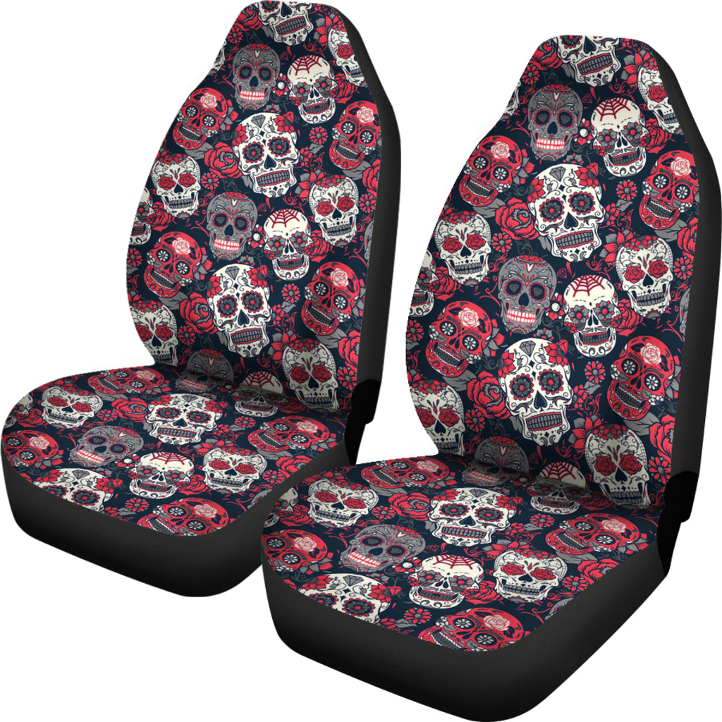 Sugar Skull Print Design LKS303 Car Seat Covers