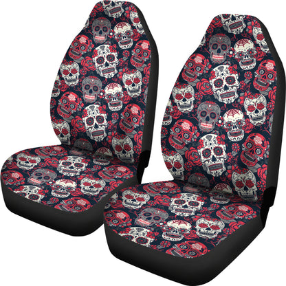 Sugar Skull Print Design LKS303 Car Seat Covers
