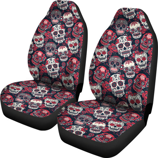 Sugar Skull Print Design LKS303 Car Seat Covers