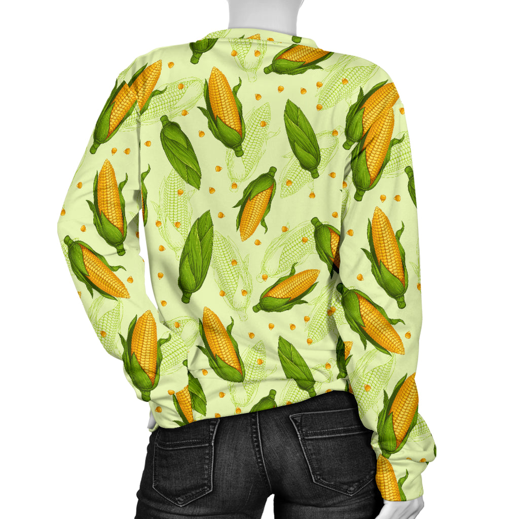 Agricultural Fresh Corn cob Print Pattern Women Long Sleeve Sweatshirt