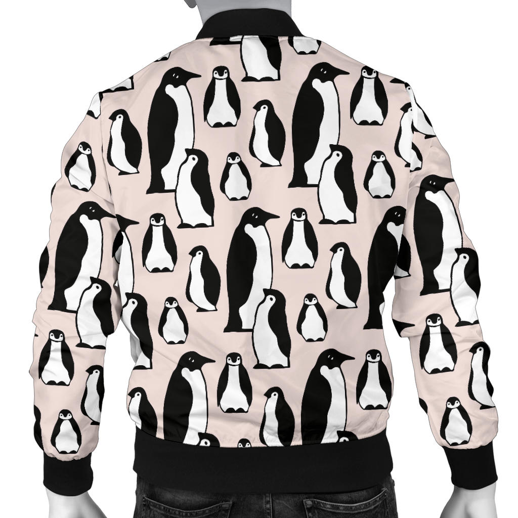 Penguin Themed Men Bomber Jacket