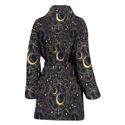 Celestial Pattern Print Design 04 Women Bathrobe