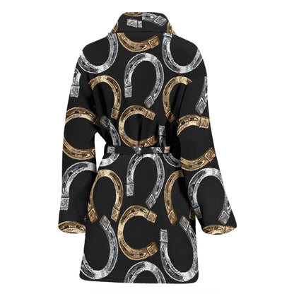 Horseshoe Print Design LKS305 Women Bathrobe