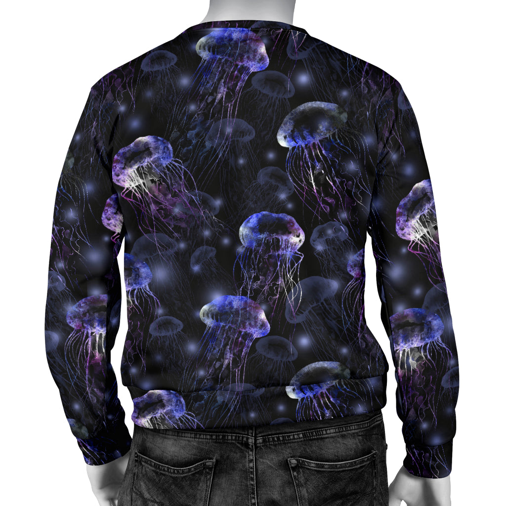 Jellyfish Themed Men Long Sleeve Sweatshirt