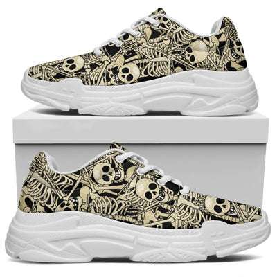 Skeleton Design Print Chunky Sneakers