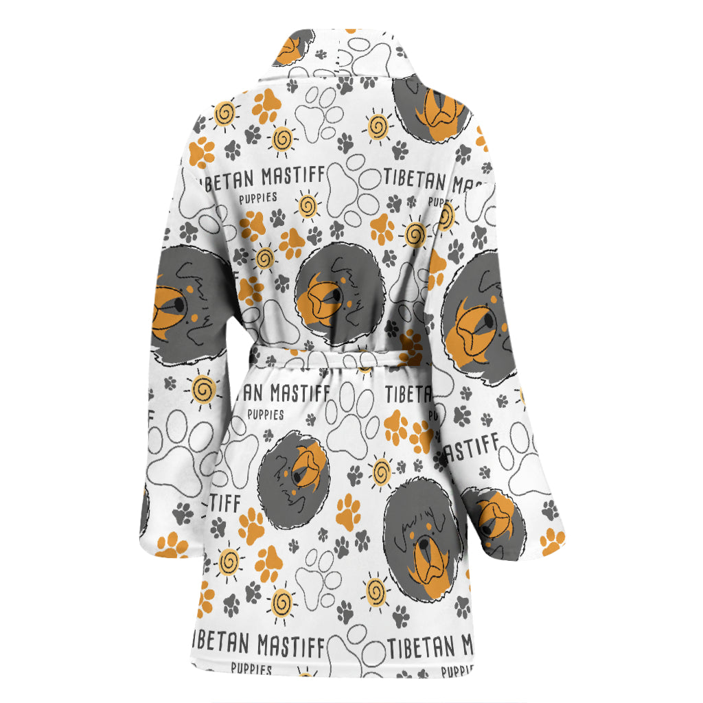 Tibetan Mastiffs Print Design LKS302 Women Bathrobe