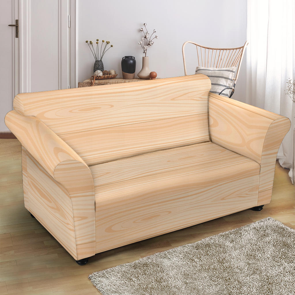 Wood Texture Print Design LKS302 Loveseat Couch Slipcover