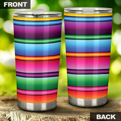 Mexican Blanket Colorful Print Pattern Tumbler