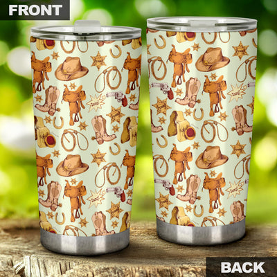 Western Cowboy Design Pattern Tumbler