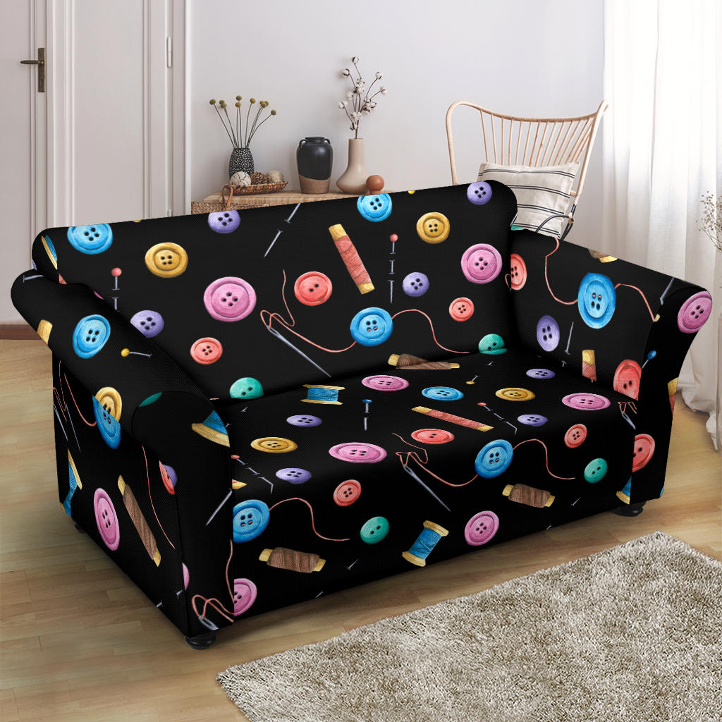 Sewing Print Design LKS309 Loveseat Couch Slipcover