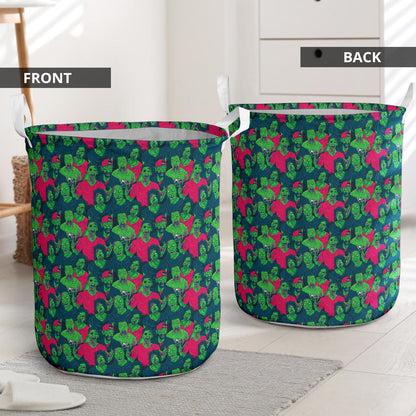 Zombie Themed Design Pattern Print Laundry Basket