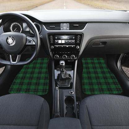 Green Tartan Plaid Pattern Car Floor Mats Front Back