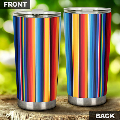 Mexican Blanket Stripe Print Pattern Tumbler