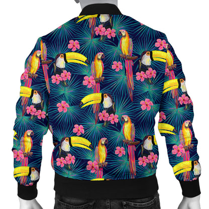 Toucan Parrot Design Men Bomber Jacket
